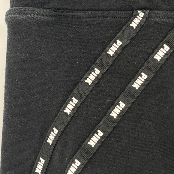 Victoria's Secret PINK Black Yoga Leggings Logo Stripe XS - Picture 9 of 9